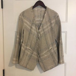 Transit Par Such Womens Plaid Jacket Sweater